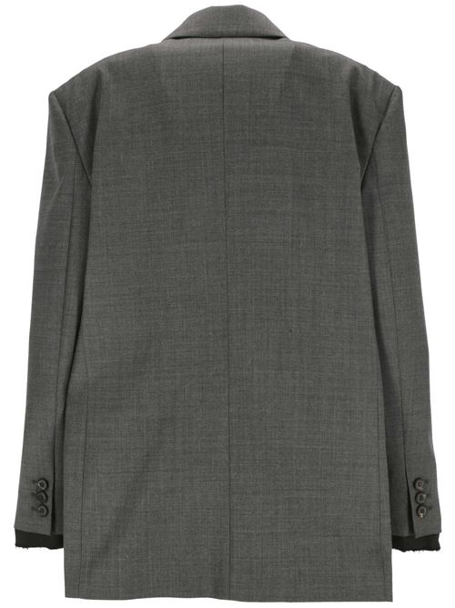 Grey virgin wool twill jacket Miu Miu | MH1907S-OOO11RFF0480